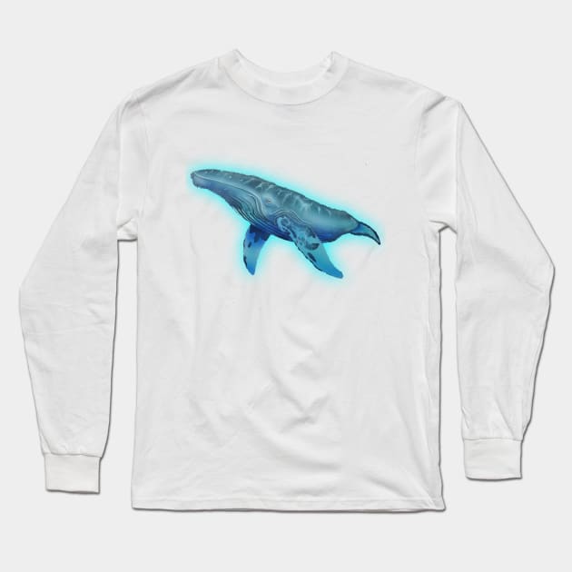 Humpback whale t-shirt design Long Sleeve T-Shirt by Coreoceanart